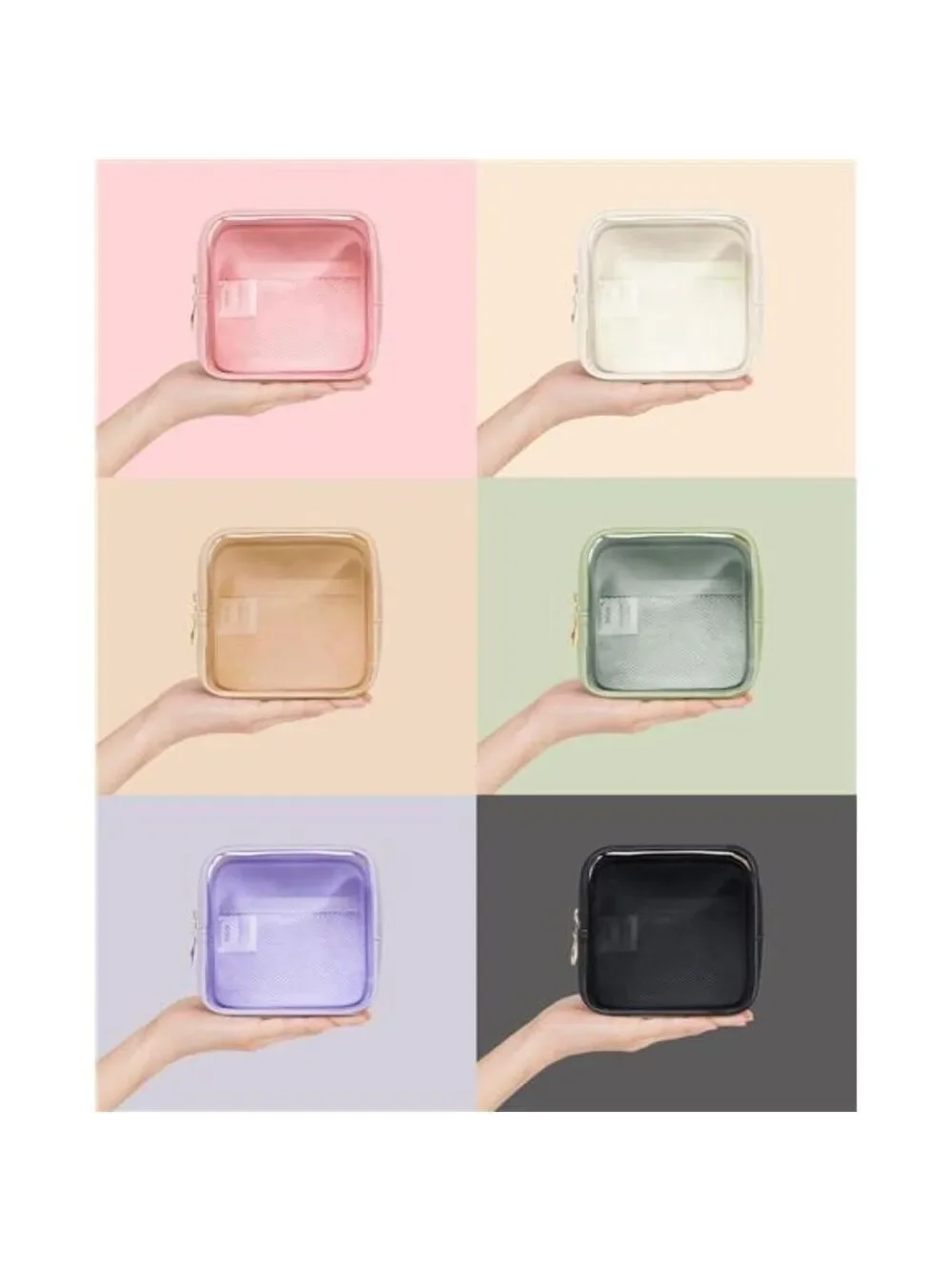 Clear Makeup Bag Mini Transparent Cosmetic Pouch Travel Toiletry Organizer Women